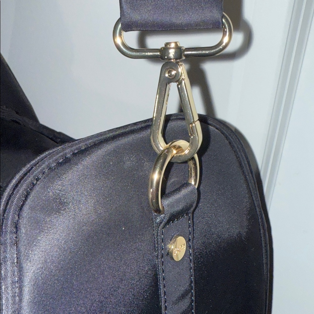 Stoney Clover Lane Classic Mini Black Nylon Duffle Bag with Gold Hardware - Picture 6 of 7